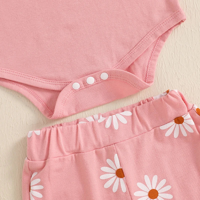 One Daisy Flare Set | Baby Girl First Birthday Outfit - Lulu Babe