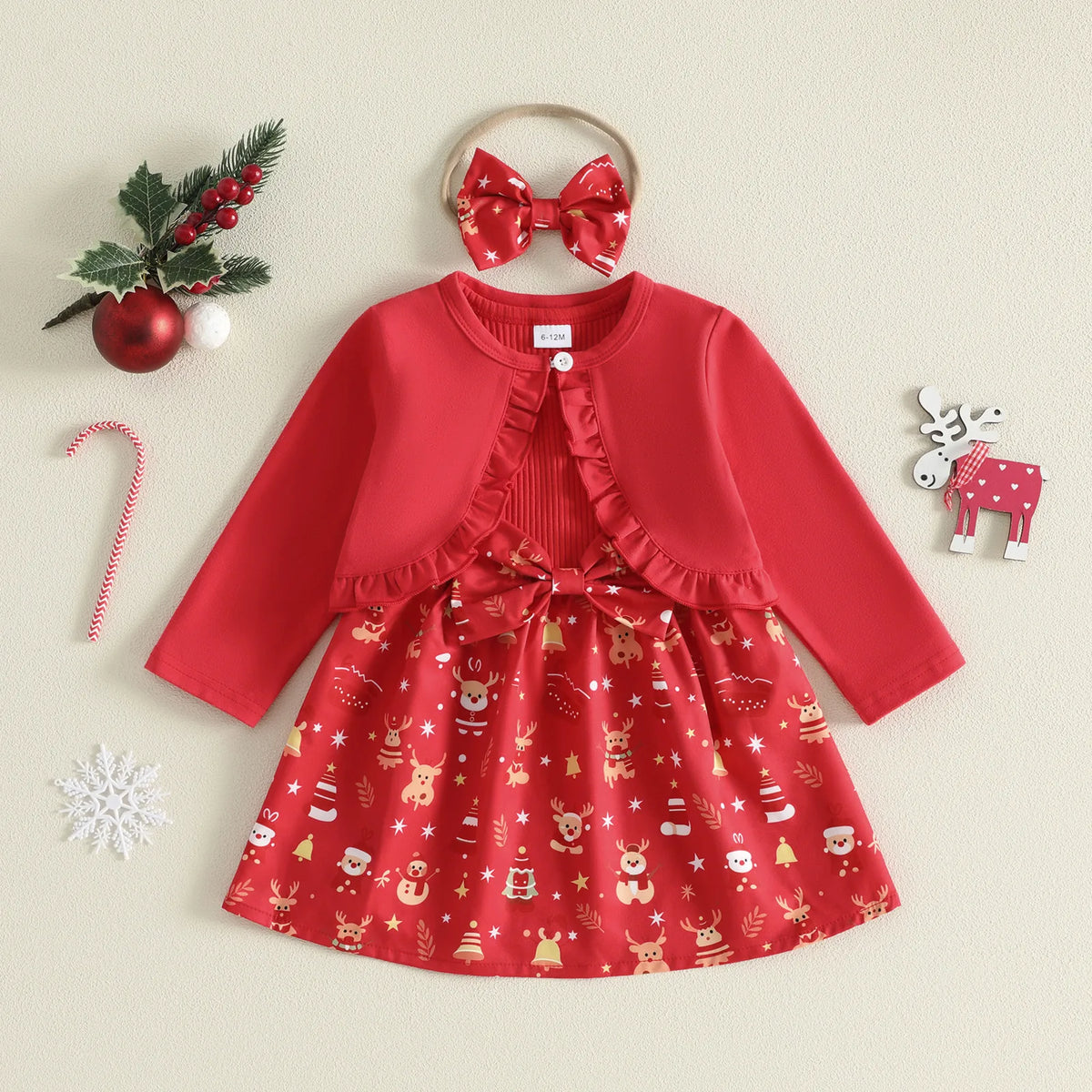 Christmas Dress & Bolero Set