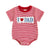 I Love Dad Red Stripe Baby Romper