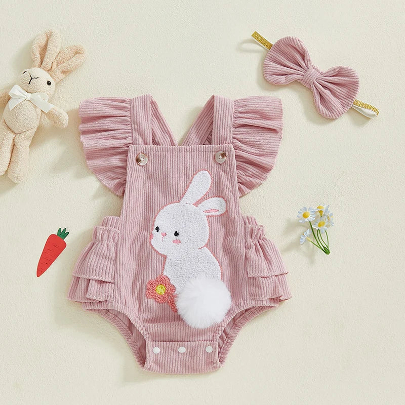Bunny Tail Ruffle Romper