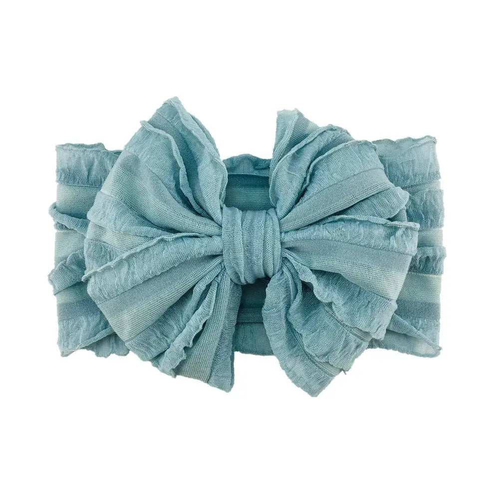 Ruffle Baby Bow Headband | Soft & Stylish Baby Girl Accessory - Lulu Babe