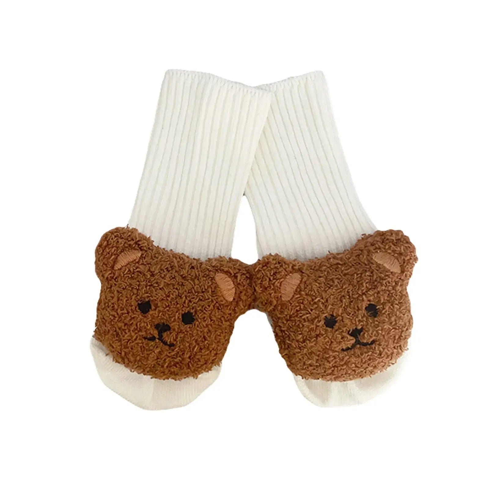 Teddy Baby Socks | Adorable and Cozy Bear Slippers for Infants - Lulu Babe