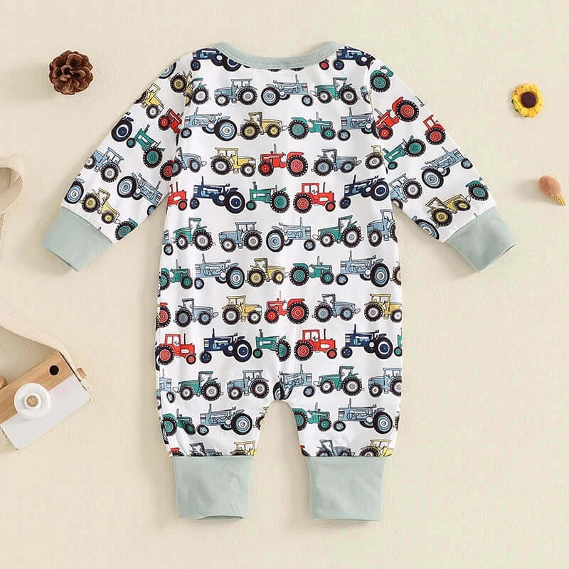 Tractor Zipper Onesie