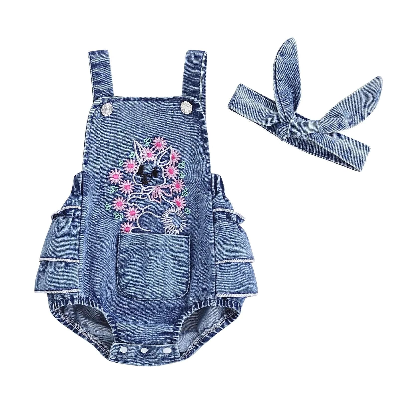 Baby girl blue sales jean overalls