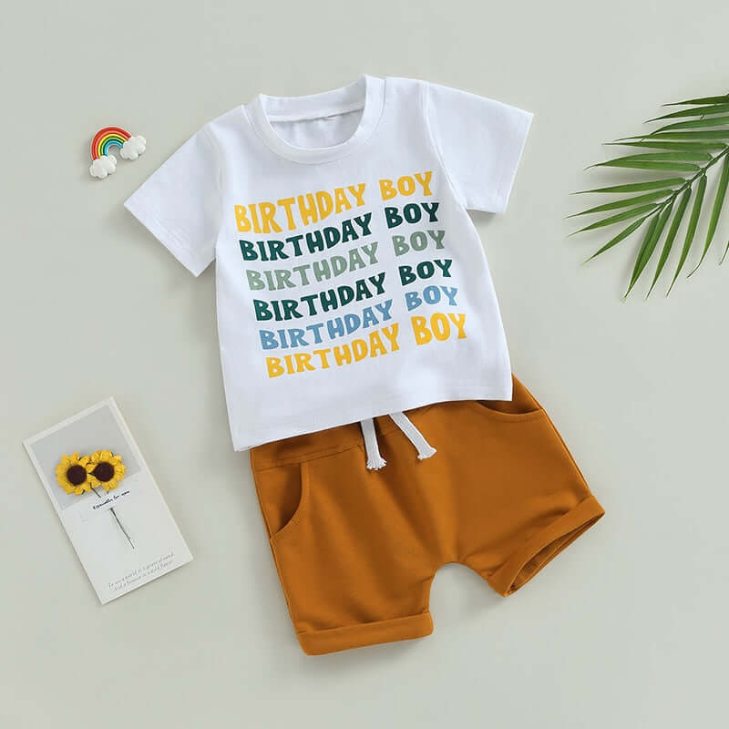 Birthday Boy Set | Cute 1st Birthday Boy Outfit - Lulu Babe