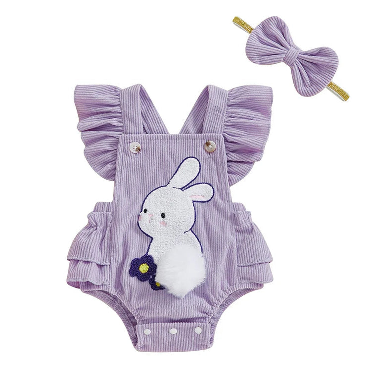 Bunny Tail Ruffle Romper