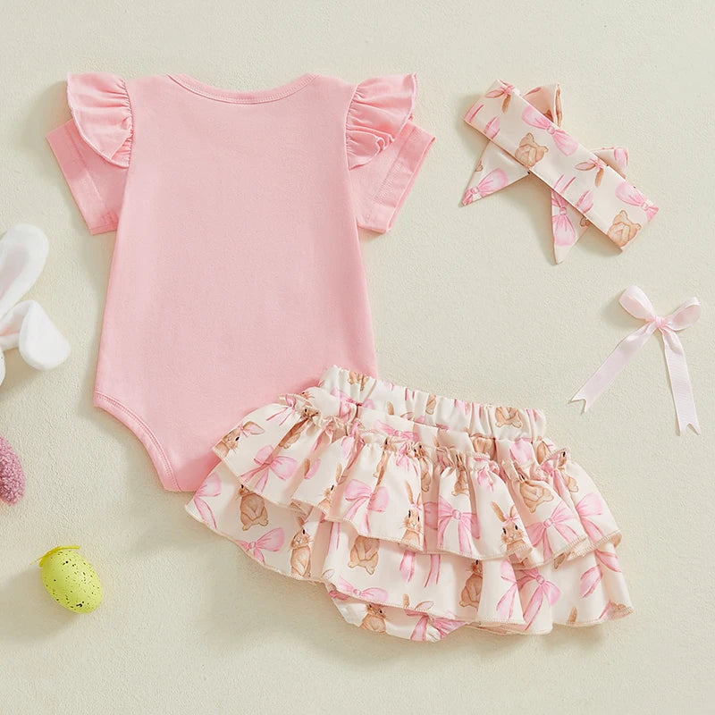 My 1st Easter Pink Ruffle Set
