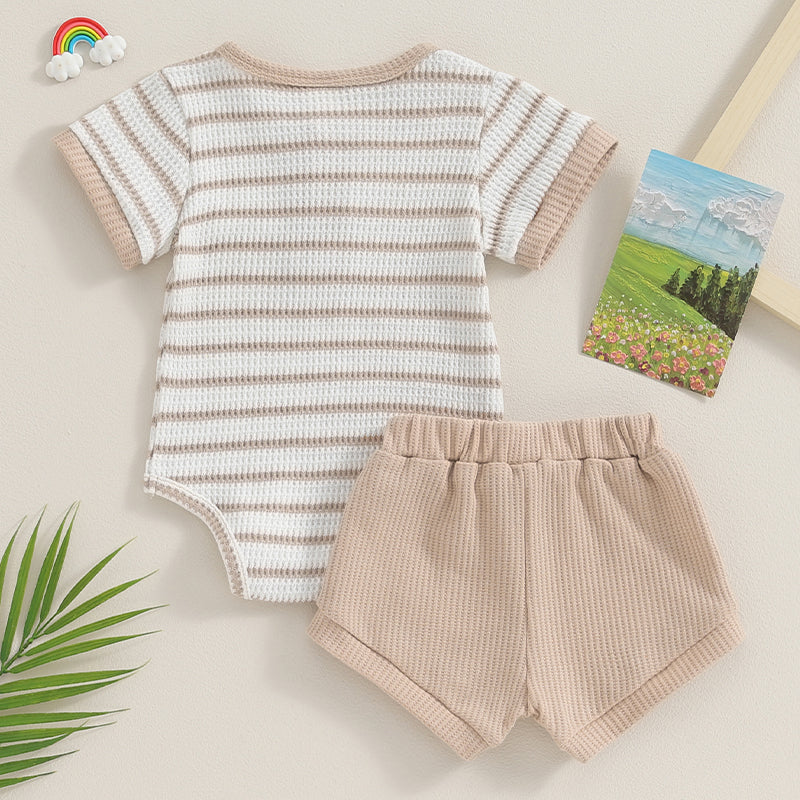 Liam Striped Romper & Shorts Set