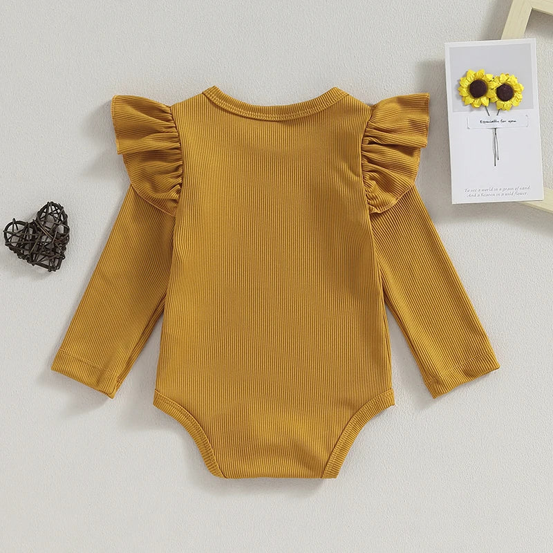 Ribbed Ruffle Romper