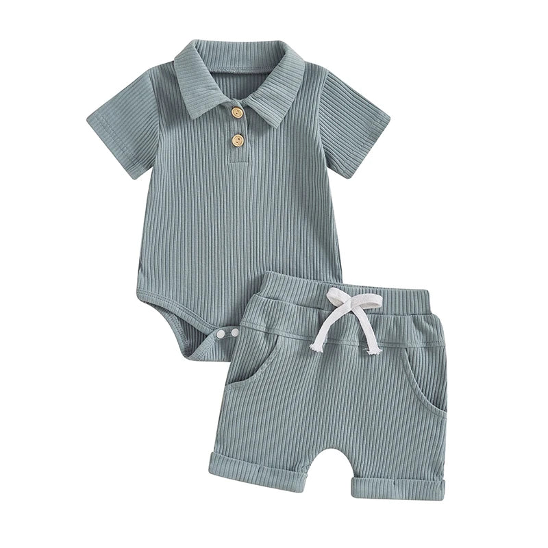 waffle-polo-romper-shorts-set-blue