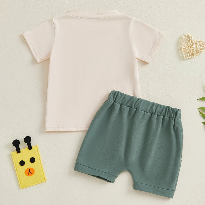 Daddy's Best Bud Baby Boy Outfit | Comfy Tee & Shorts Set - Lulu Babe