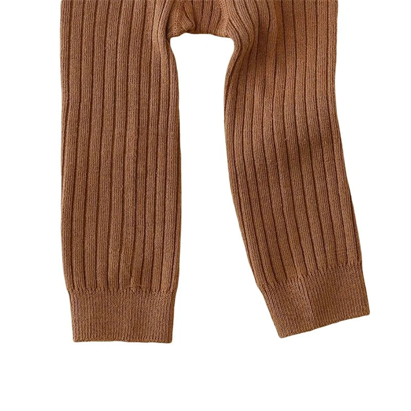 Vintage Baby Suspender Tights in hazelnut | Cute Footless Unisex Leggings - Lulu Babe