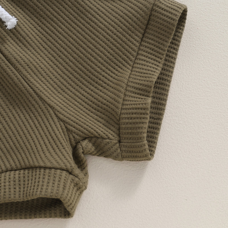 Liam Striped Romper & Shorts Set