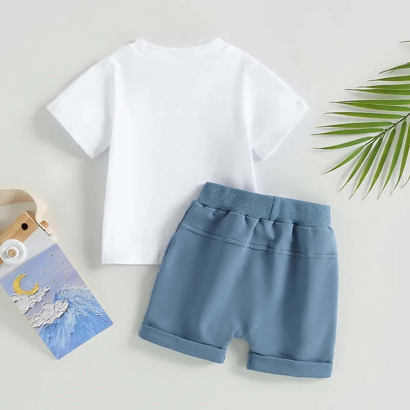 Mama's Boy Shorts Set | Cute Baby & Toddler Boy Outfit - Lulu Babe