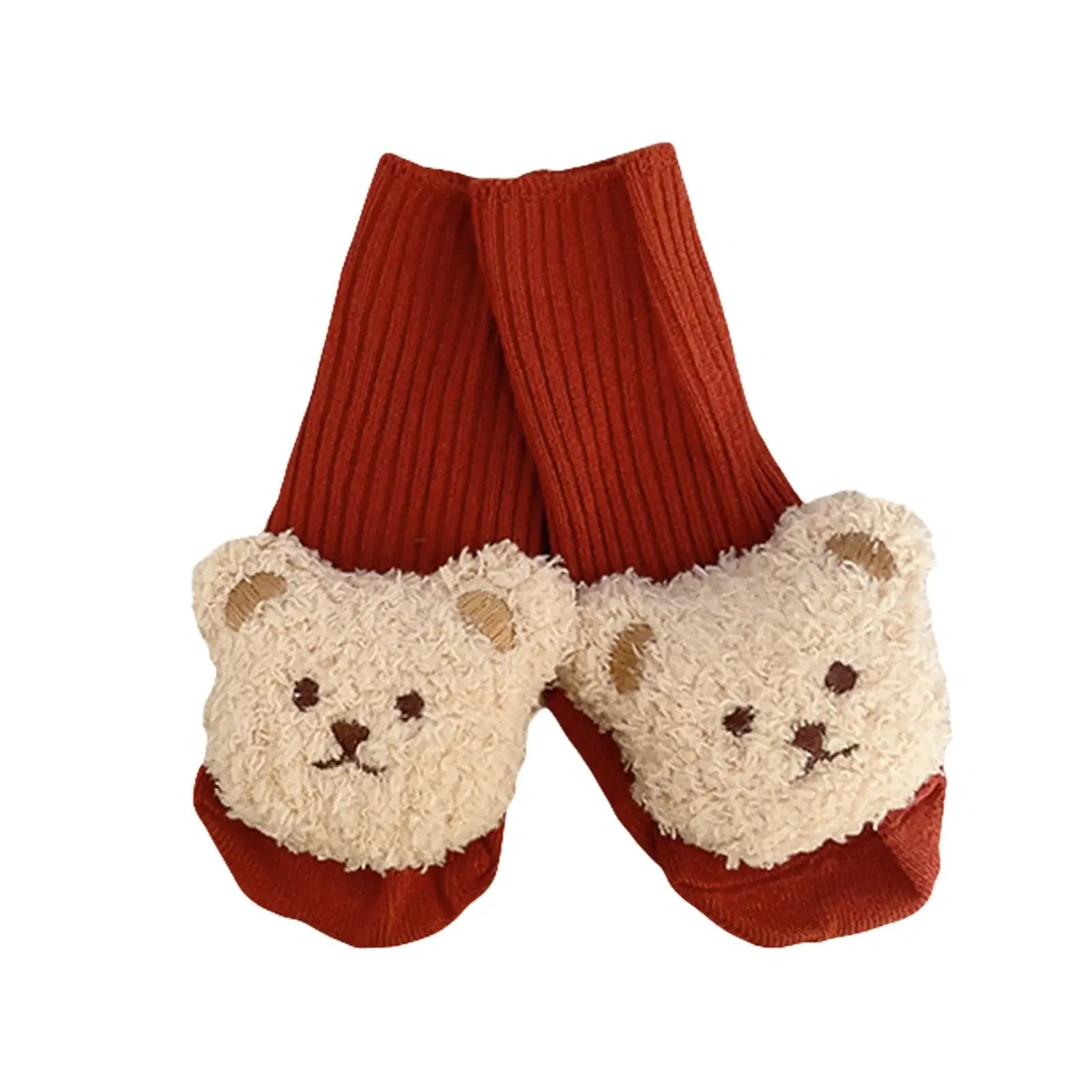 Teddy Baby Socks | Adorable and Cozy Bear Slippers for Infants - Lulu Babe