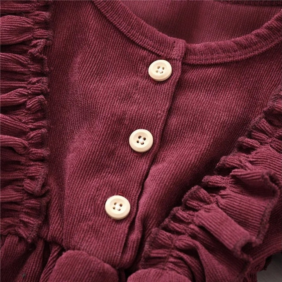 Alice Corduroy Ruffle Dress