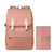 Pink nappy backpack with change mat from Lulu Babe - stylish, waterproof and spacious
