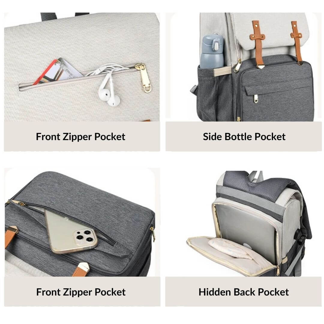 Amalfi nappy backpack pockets