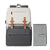Nappy Bag Backpack with change mat in grey and white - spacious and lightweight with insulated bottle pockets