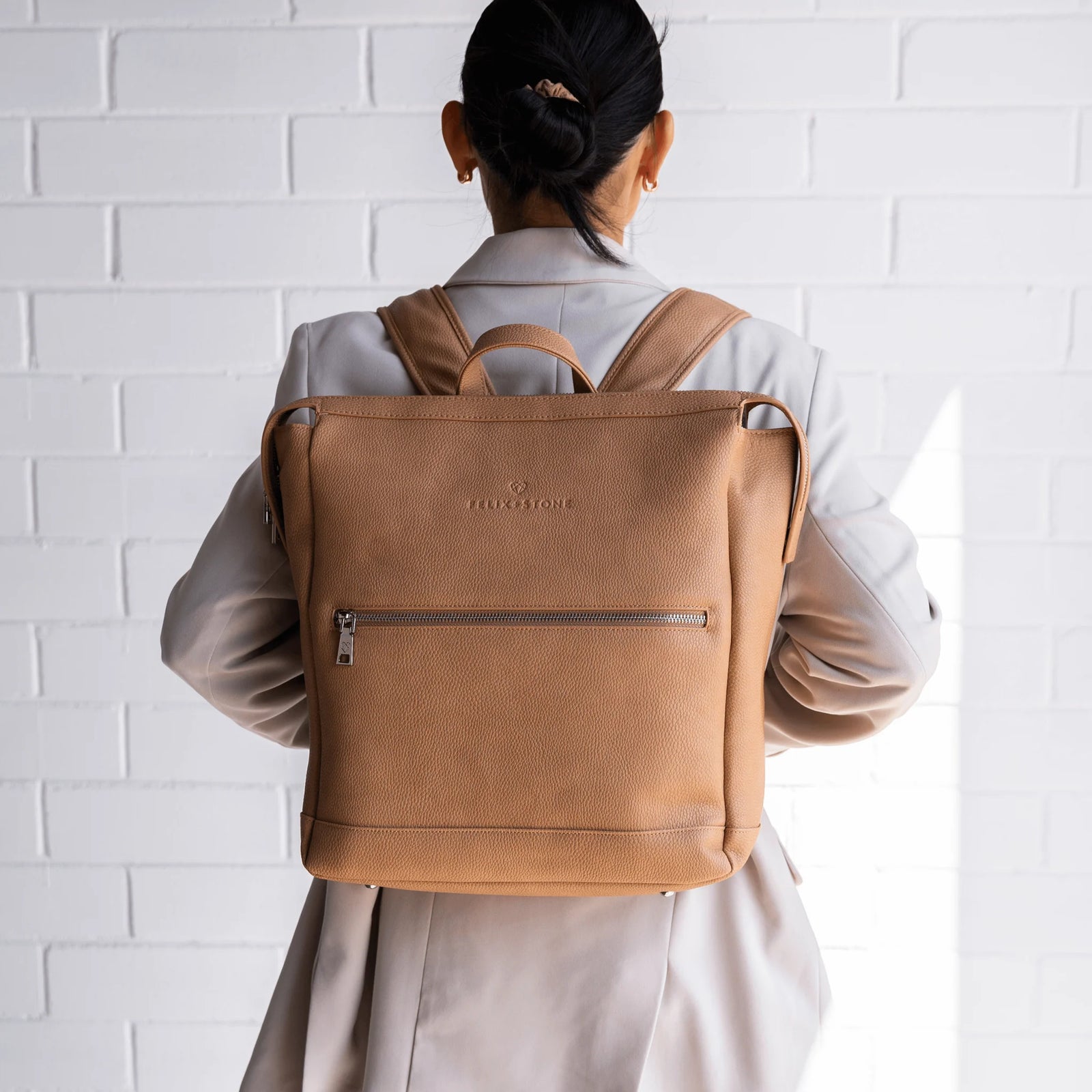 Archie Baby Backpack | Stylish Vegan Leather Nappy Bag - Felix + Stone