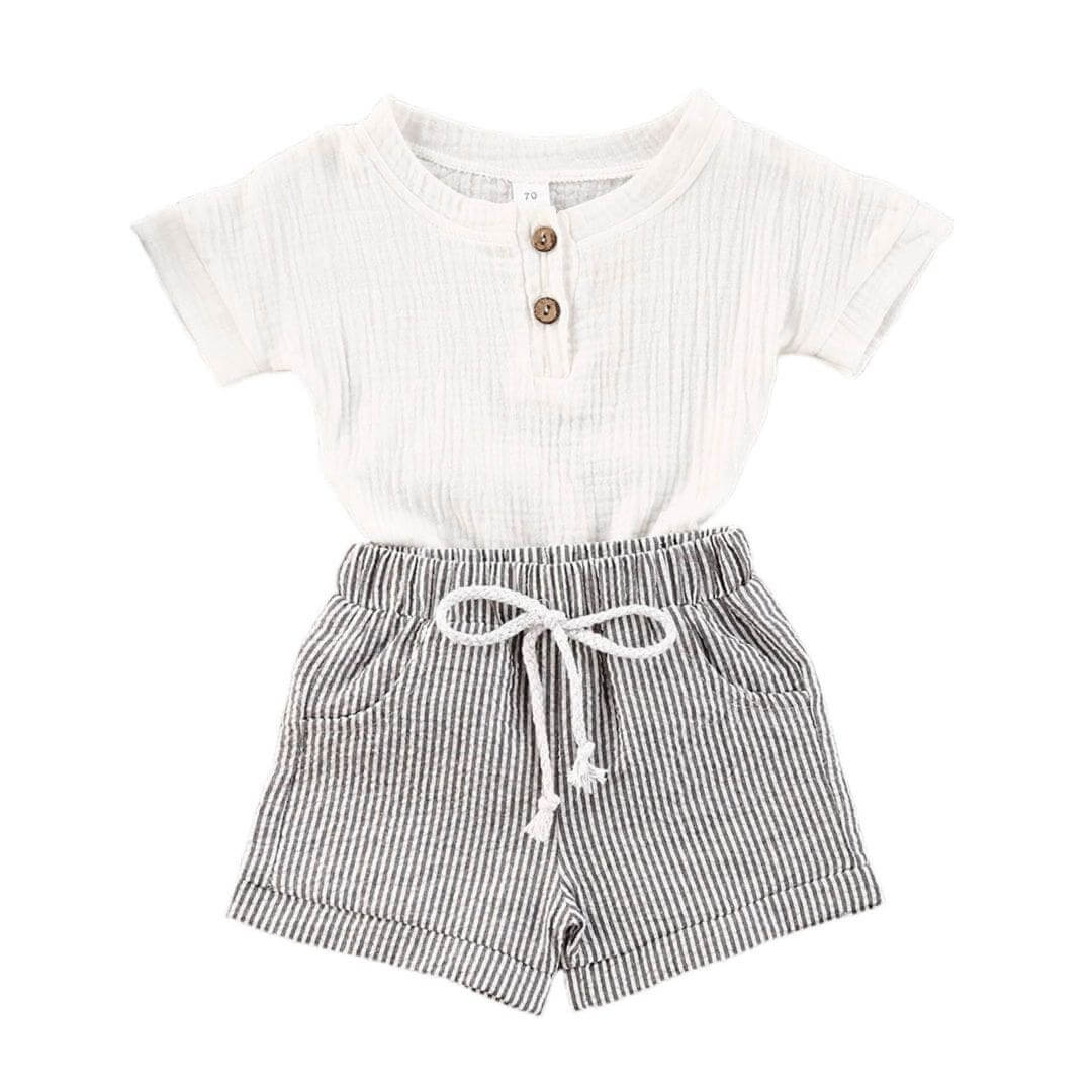 Arlo Shorts Set | Casual Unisex Outfit for Baby & Toddler - Lulu Babe