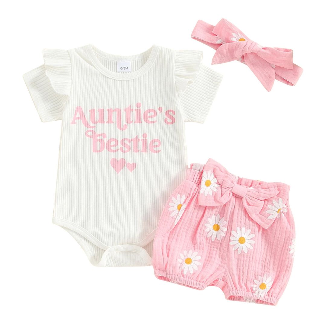 Auntie's Bestie Daisy Set | Celebrate the Special Aunt-Niece Bond - Lulu Babe