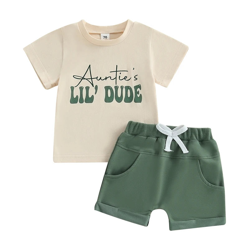 Auntie's Lil Dude Set - Boys 2 Piece | Lulu Babe