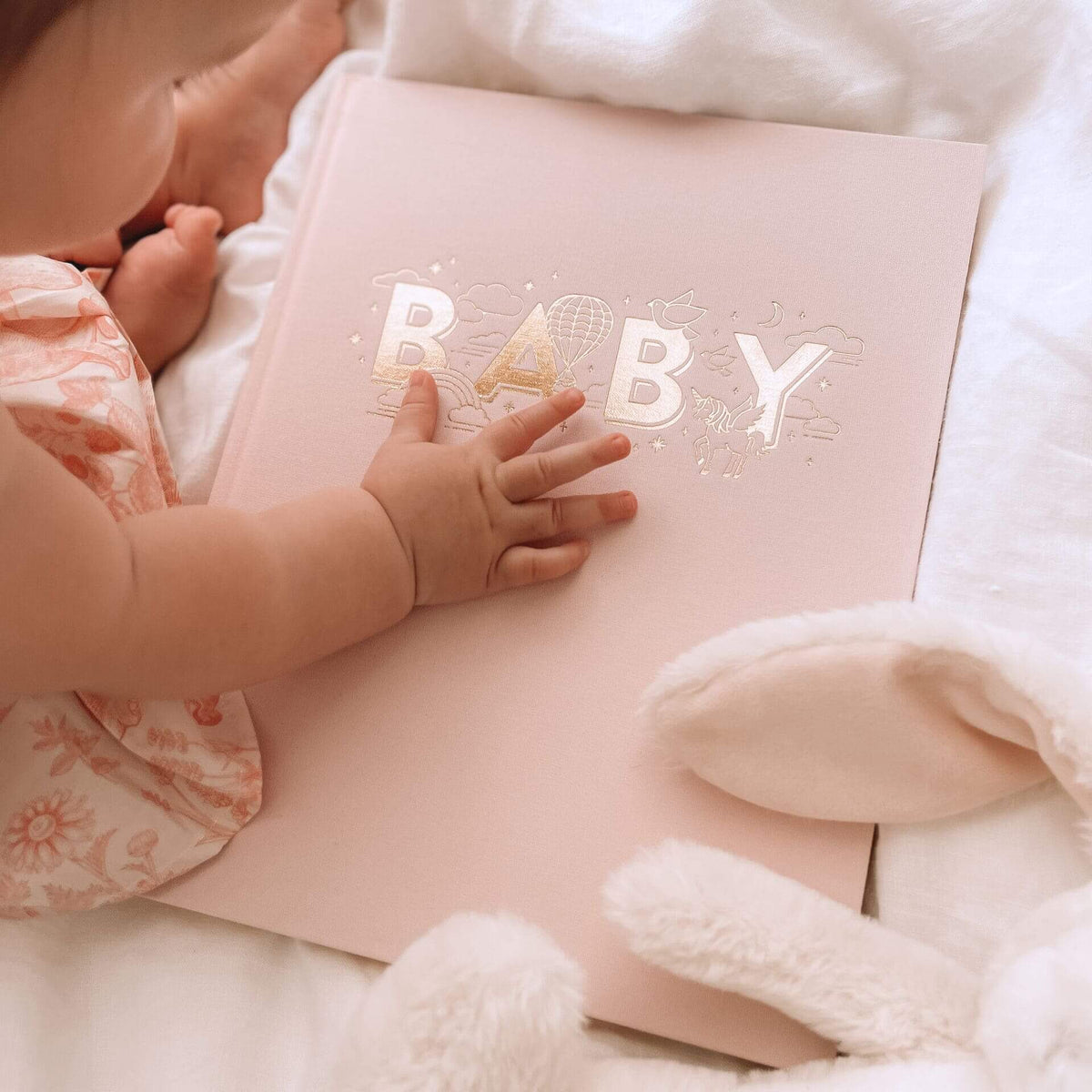 Baby Memory Book Rose | Personalised Baby Keepsake Journal for Milestones