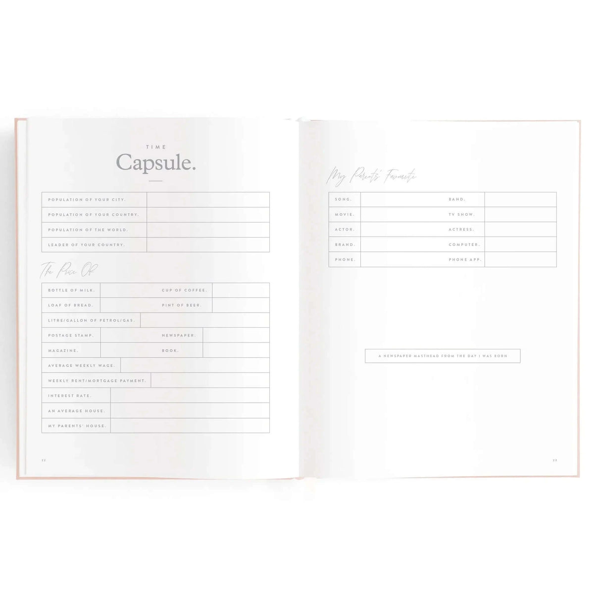 Baby Memory Book | Personalised Baby Keepsake Journal for Milestones