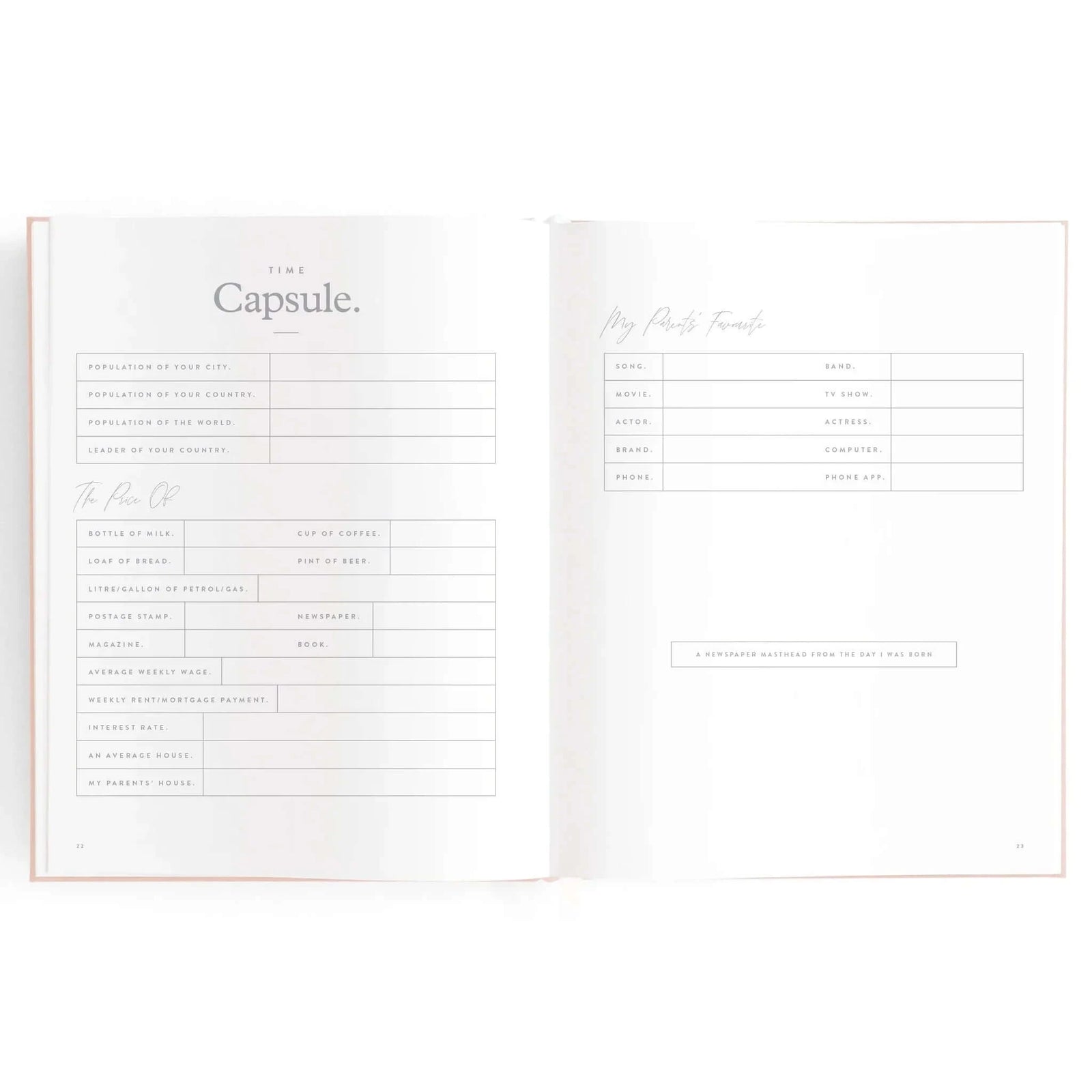 Baby Memory Book | Personalised Baby Keepsake Journal for Milestones