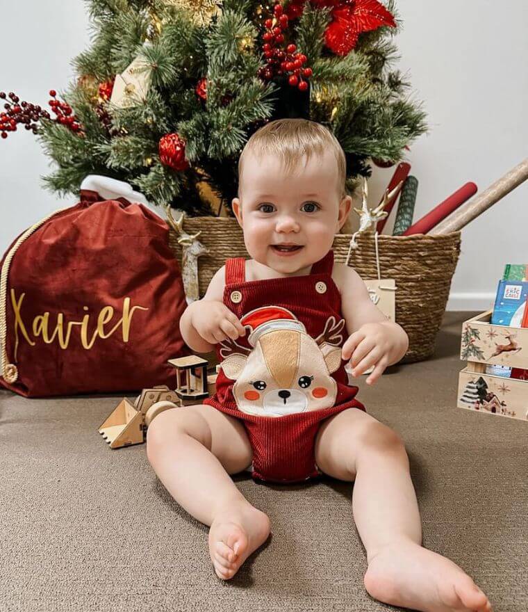 Baby christmas reindeer outfit hotsell