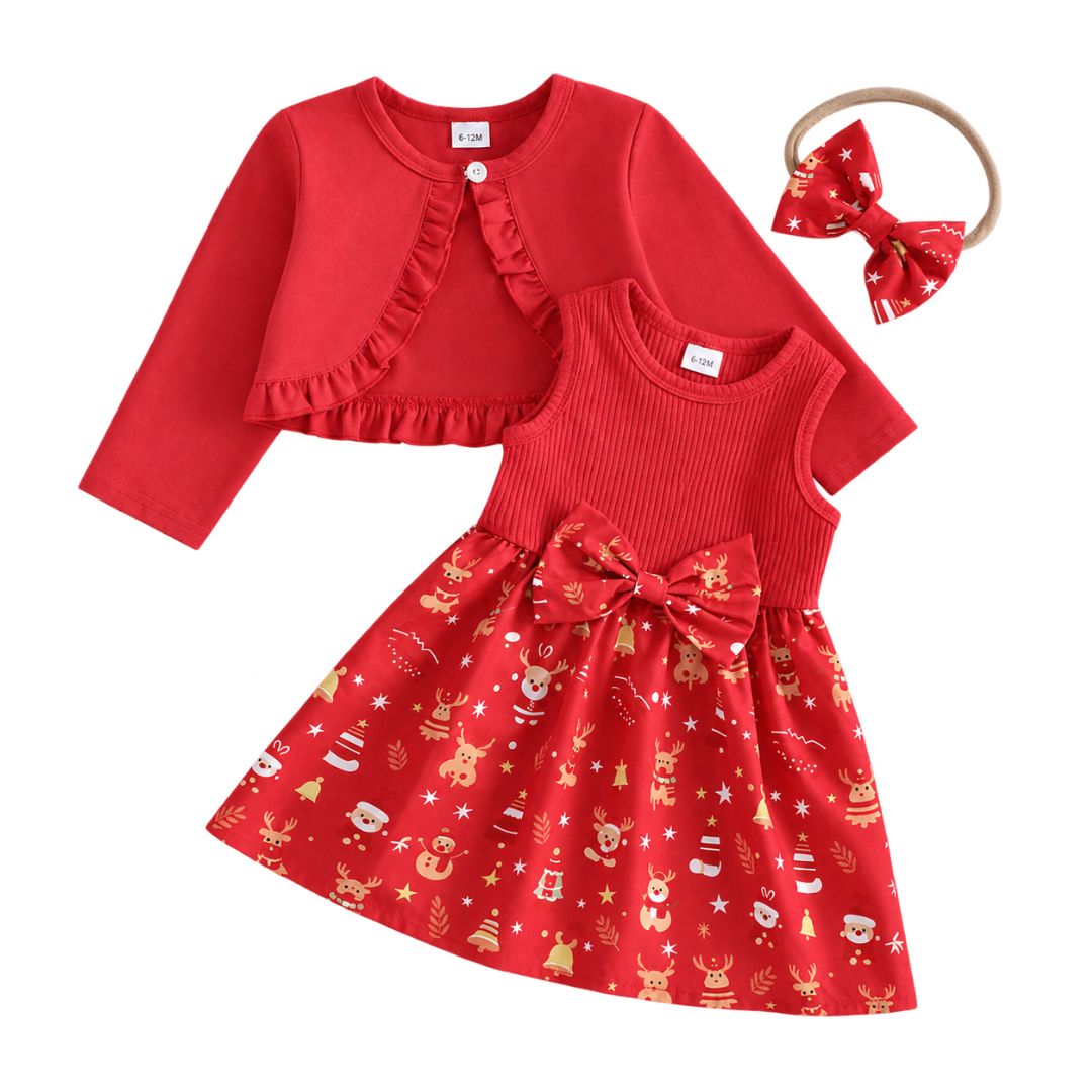 Christmas Dress & Bolero Set