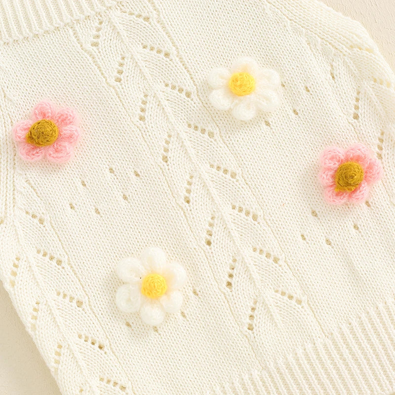 Melanie Daisy Knit Set closeup