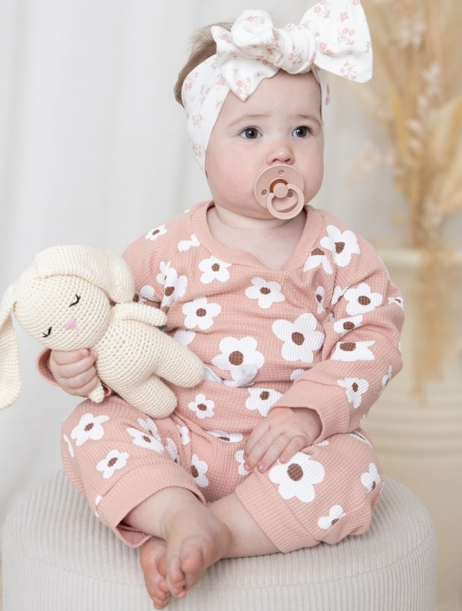 Waffle Floral Baby Set