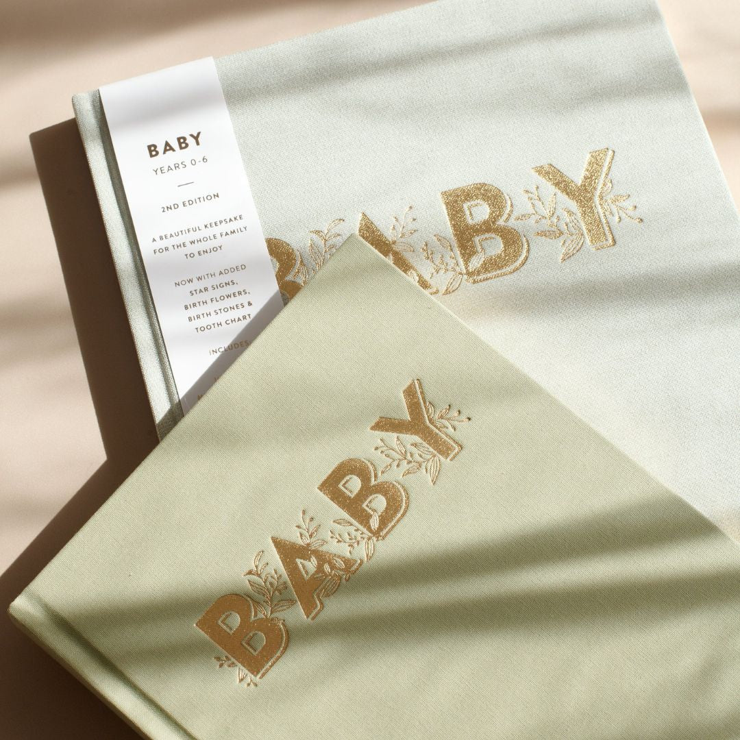Baby Memory Book Pistachio | Personalised Baby Keepsake Journal for Milestones