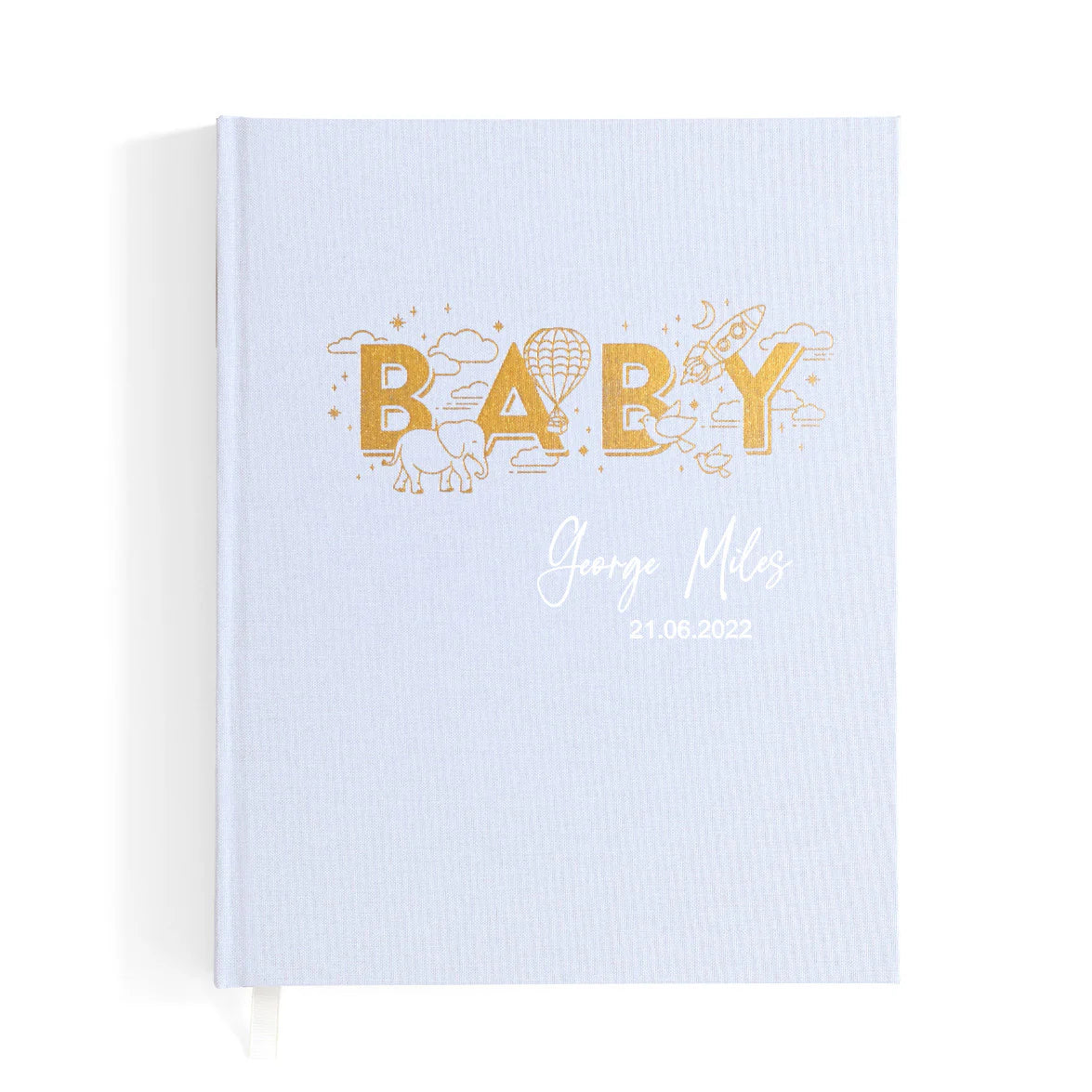 Baby Memory Book Powder | Personalised Baby Keepsake Journal for Milestones