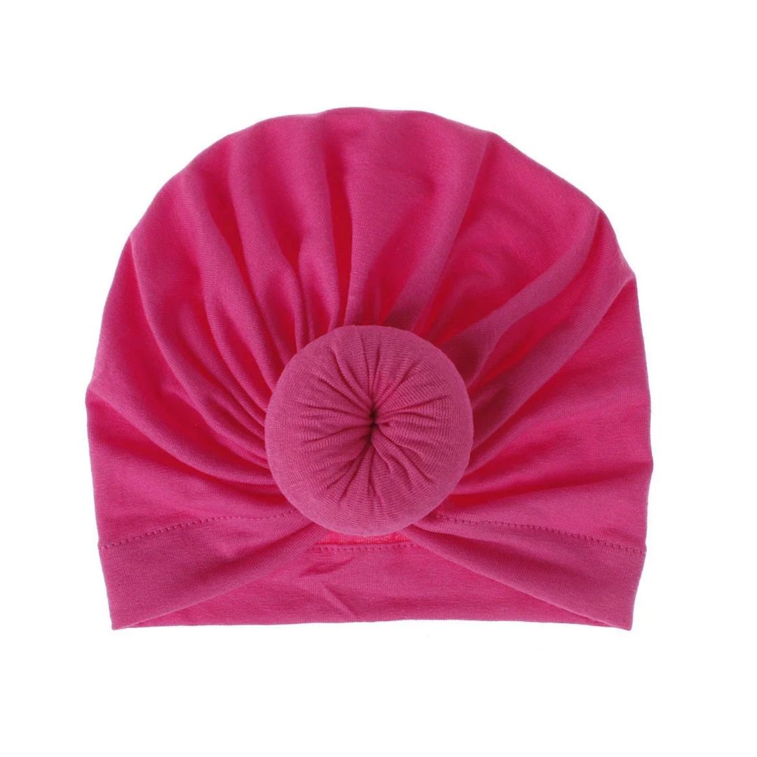 Fuschia Top Knot Turban, perfect baby girl accessory.