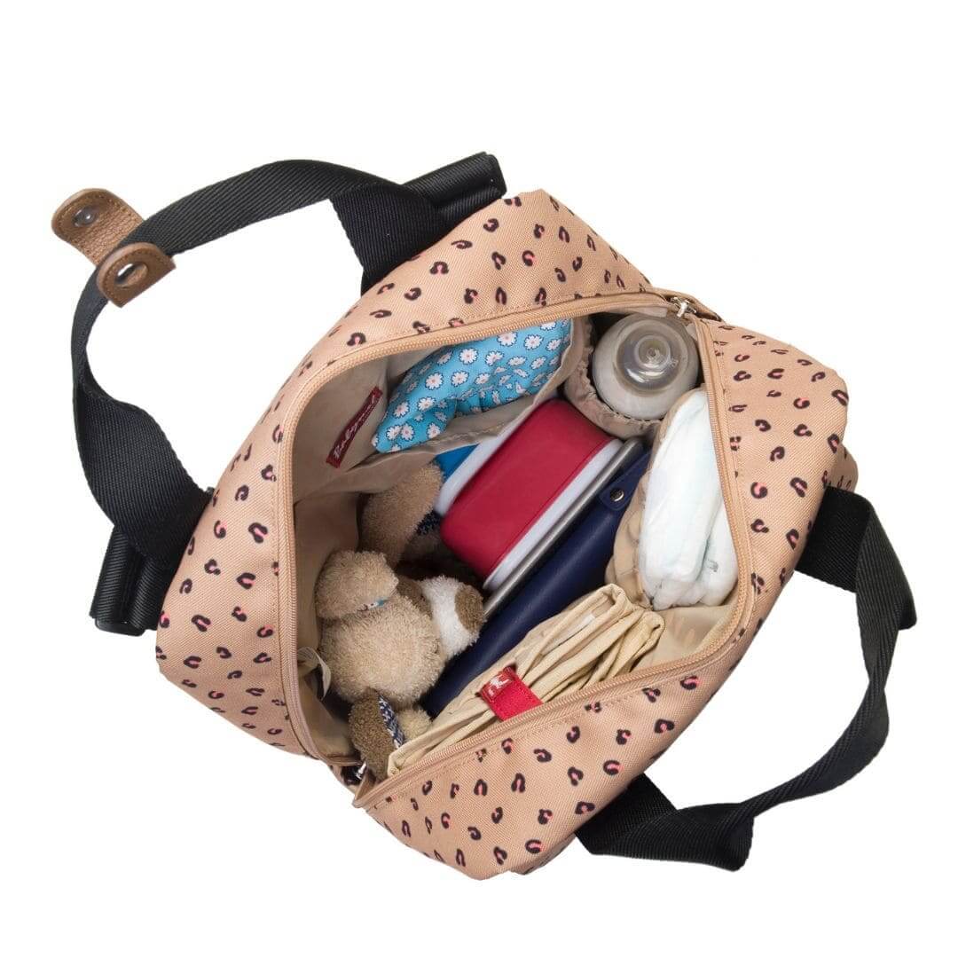 Babymel Georgi Eco Backpack Nappy Bag Caramel Leopard