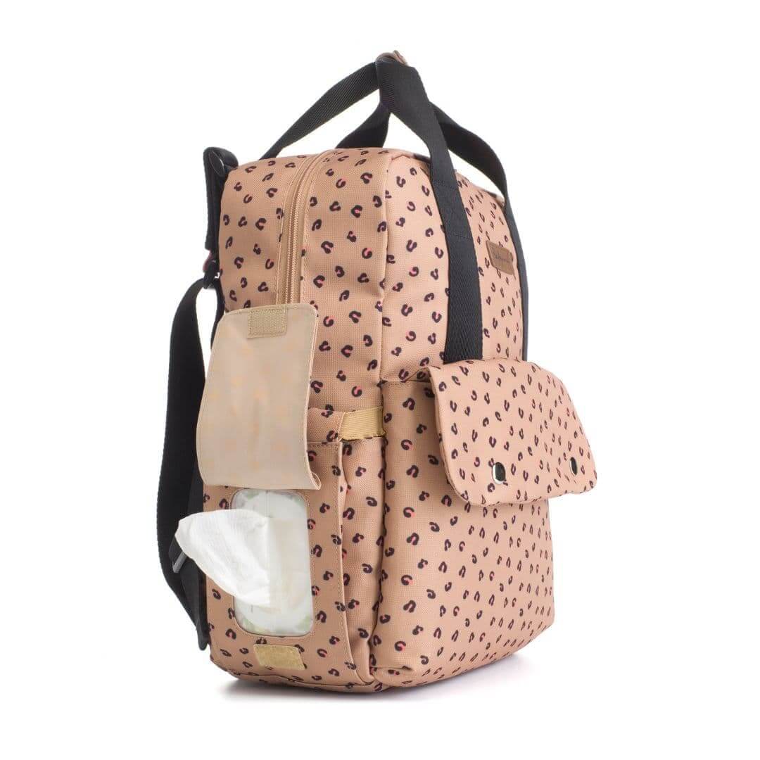 Babymel Georgi Eco Backpack Nappy Bag Caramel Leopard