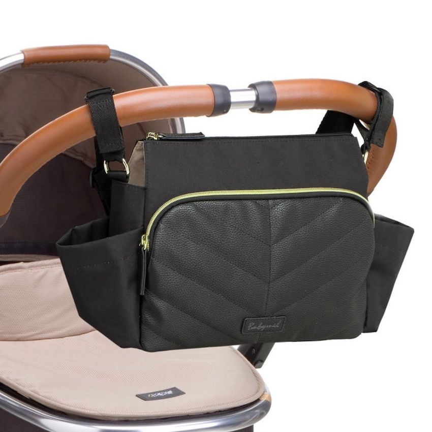 Babymel Quilt Black Pram Bag | Stylish Pram Caddy - Lulu Babe
