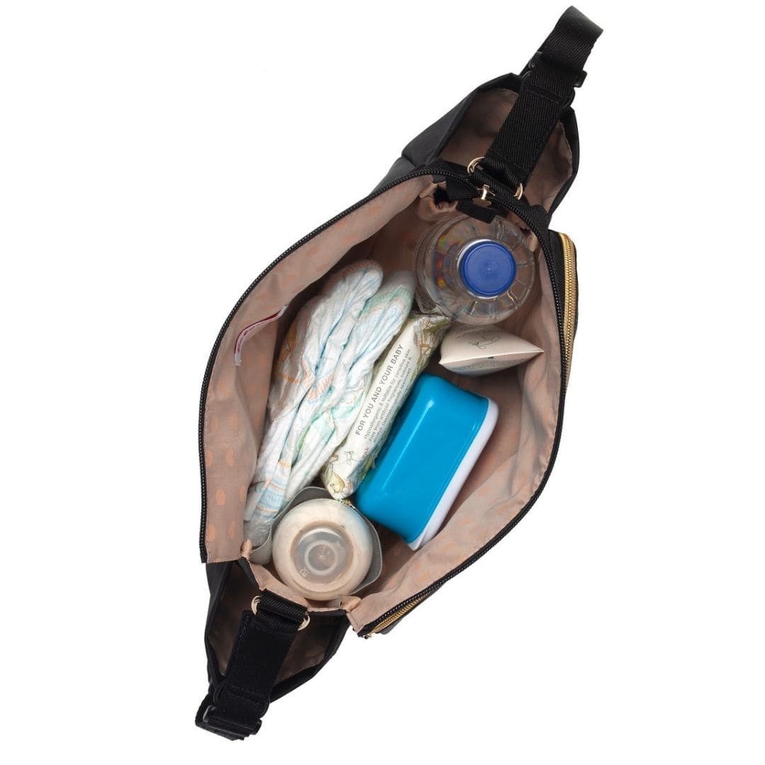 Babymel Quilt Black Pram Bag | Stylish Pram Caddy - Lulu Babe