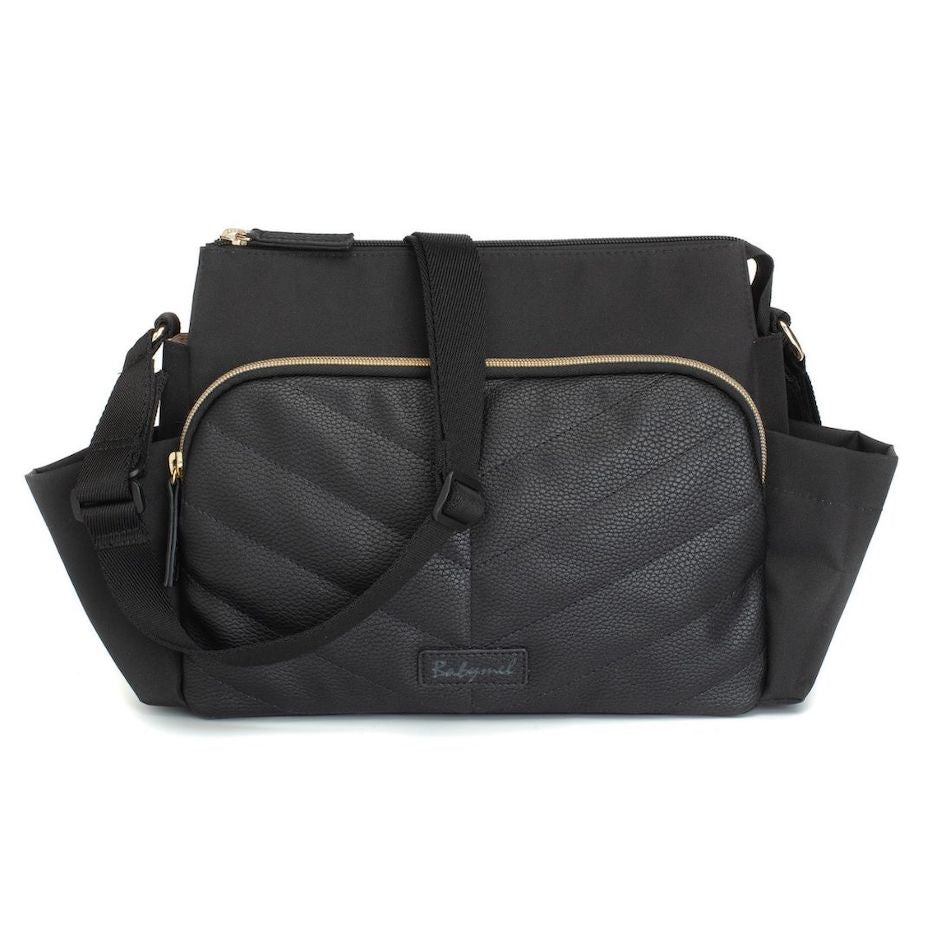 Babymel Quilt Black Pram Bag | Stylish Pram Caddy - Lulu Babe