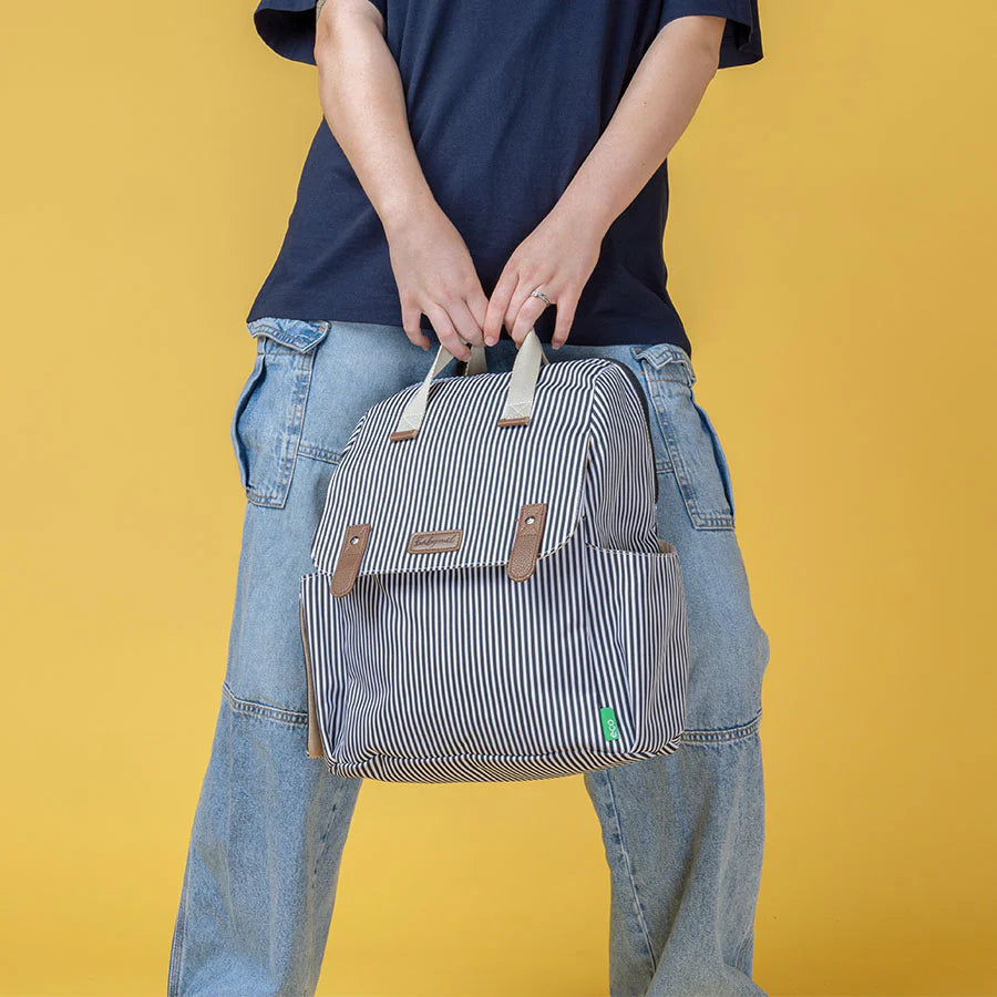 Babymel Robyn Eco Convertible Backpack - Navy Stripe