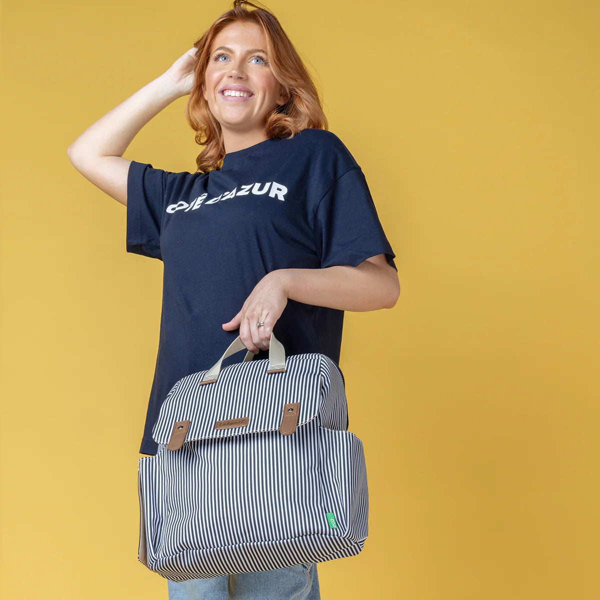 Babymel Robyn Eco Convertible Backpack - Navy Stripe