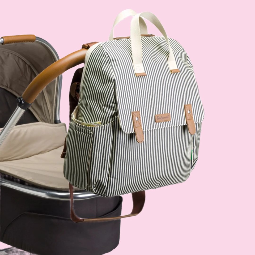 Babymel Robyn Eco Convertible Backpack - Navy Stripe