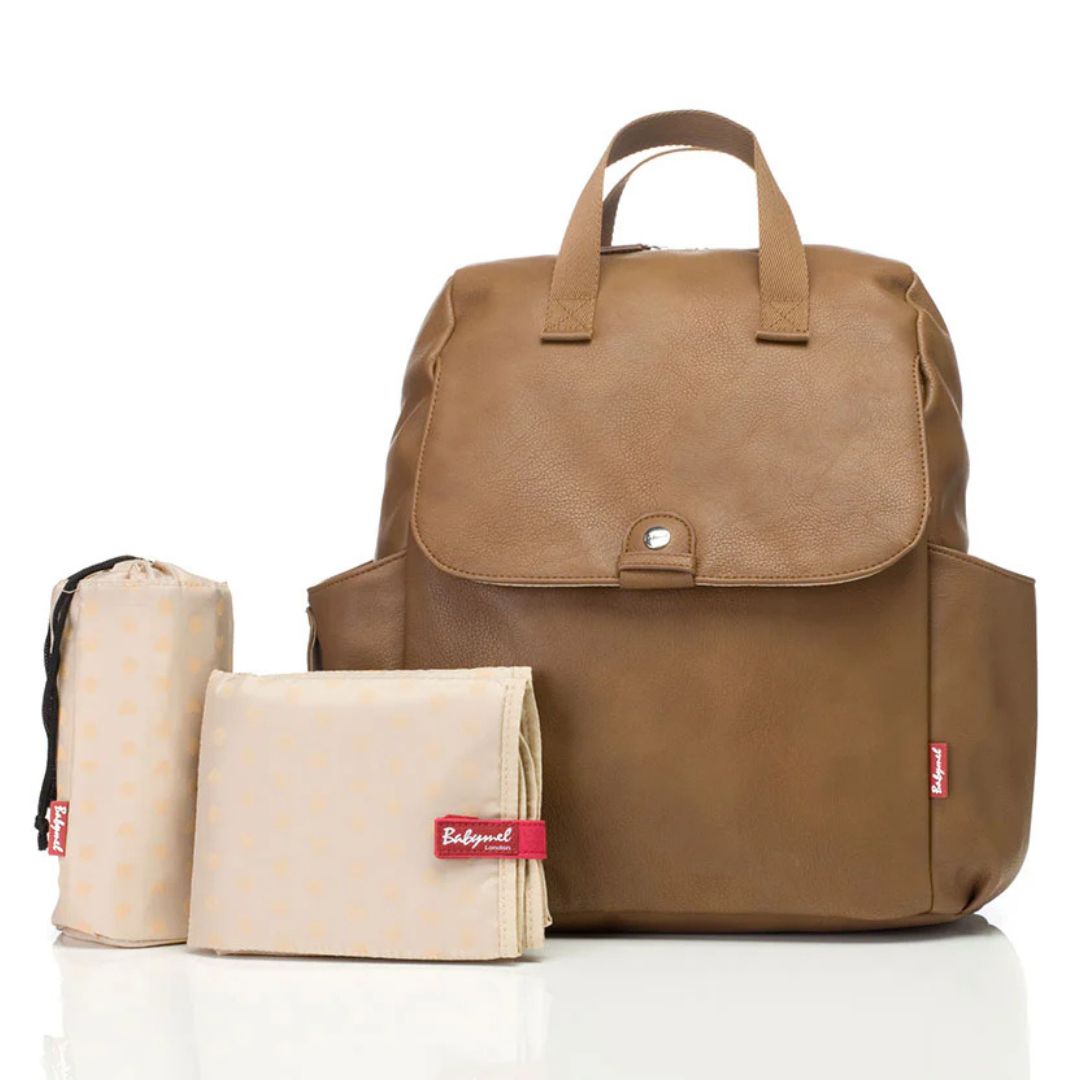 Babymel Robyn Nappy Backpack - Tan Vegan Leather