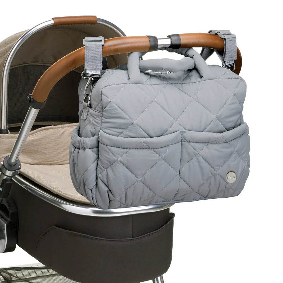 Babymel Willow Nappy Bag in duckegg grey | 3-in-1 Convertible Baby Bag