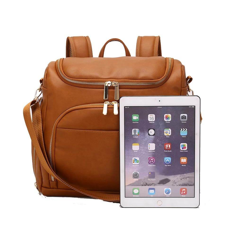 Beaulyn Nappy Bag | Faux Leather Baby Bag - Lulu Babe