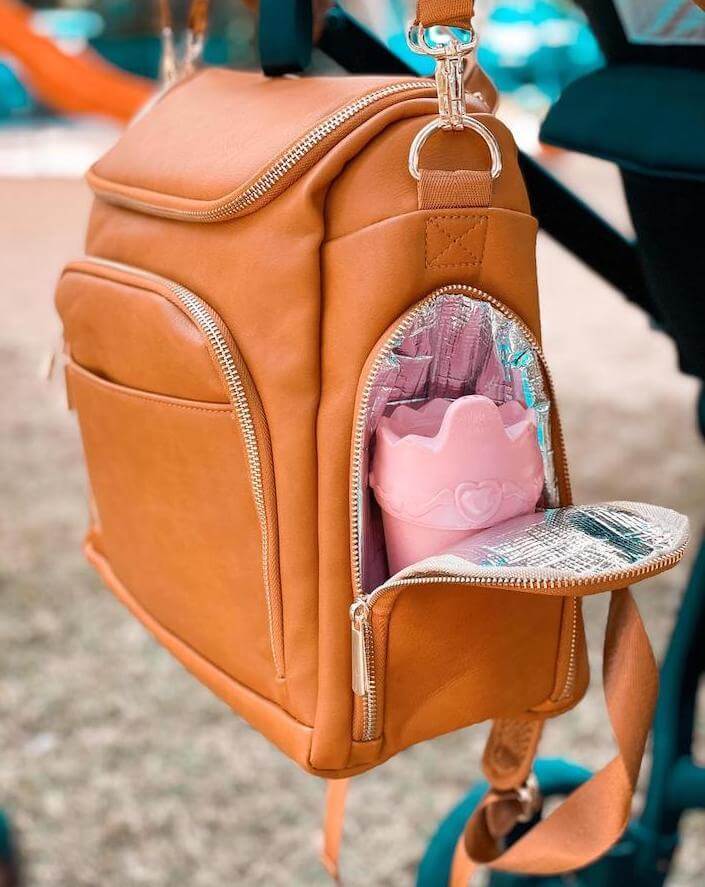 Beaulyn Nappy Bag | Faux Leather Baby Bag - Lulu Babe