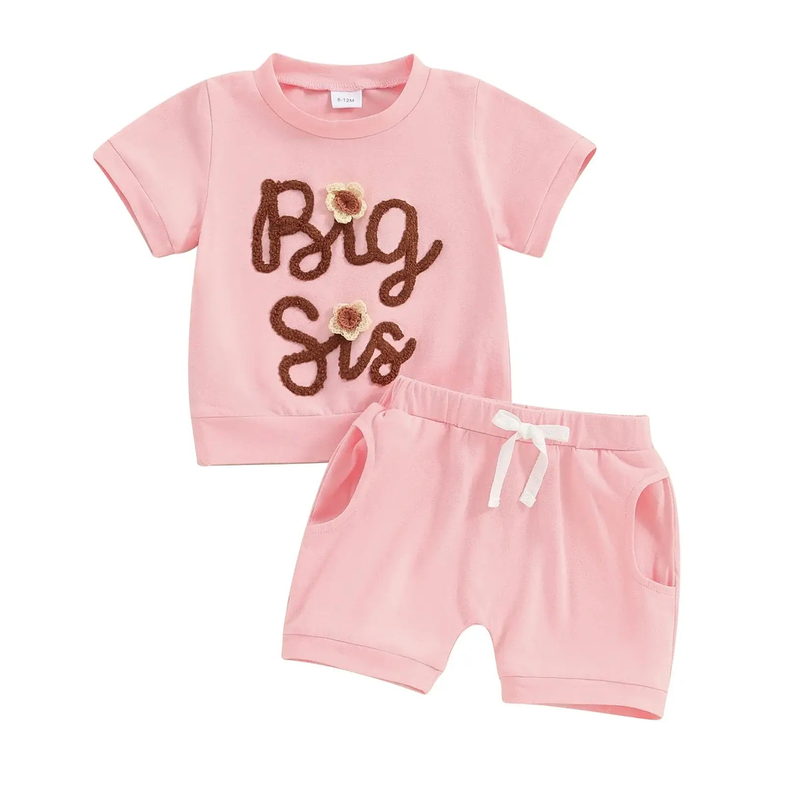 Big Sis Pink Shorts Set | The Perfect Big Sister Outfit - Lulu Babe